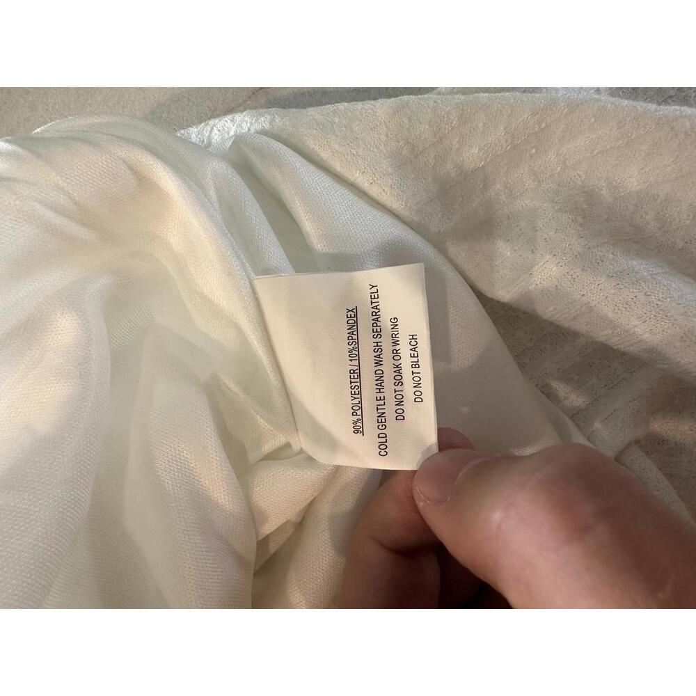 NWT Hello Molly Ways I Loved You Knit Midi Dress White Ribbed Women’s size 4 - Picture 12 of 15